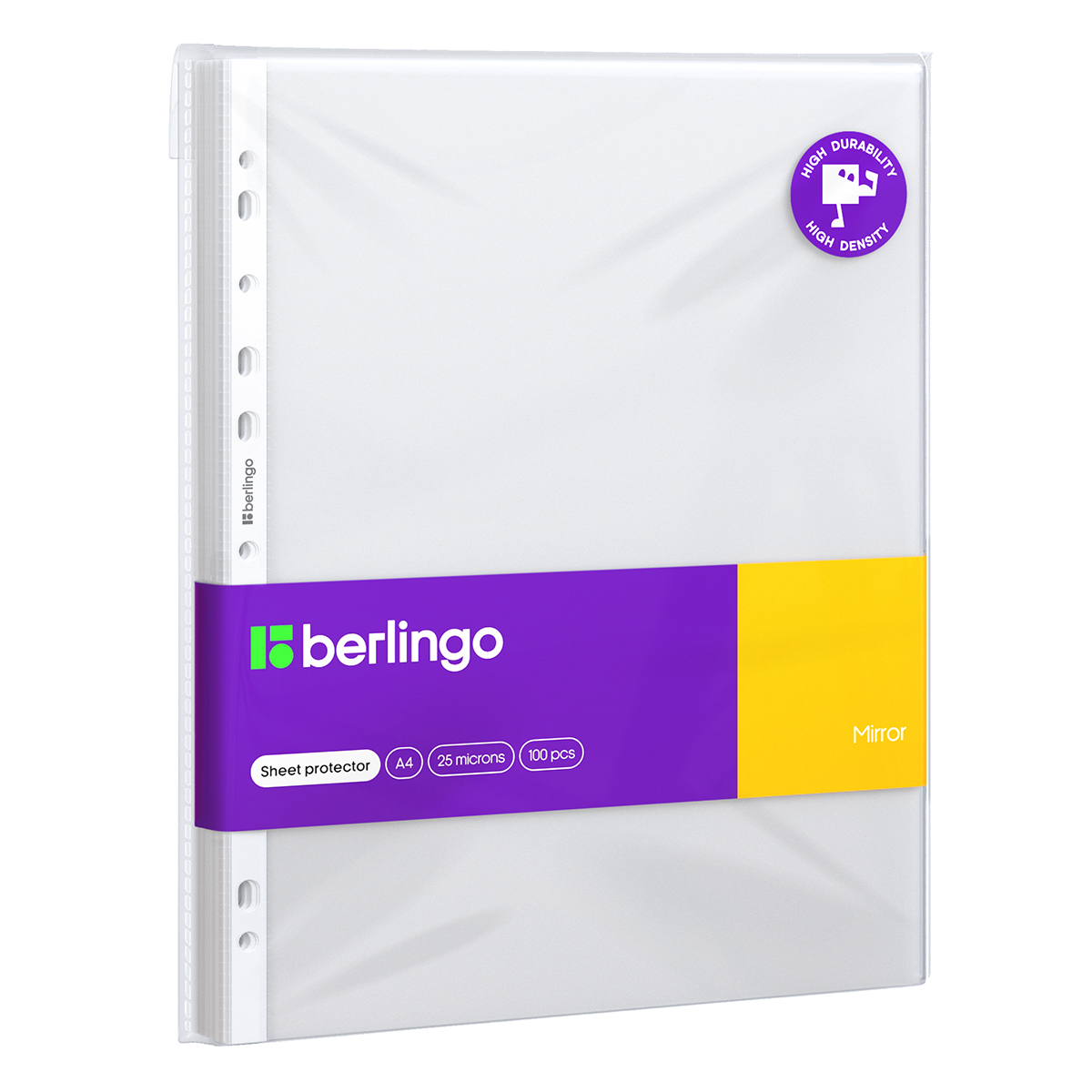 Папка-вкладыш с перфорацией Berlingo "Mirror", А4, 25мкм, глянцевая