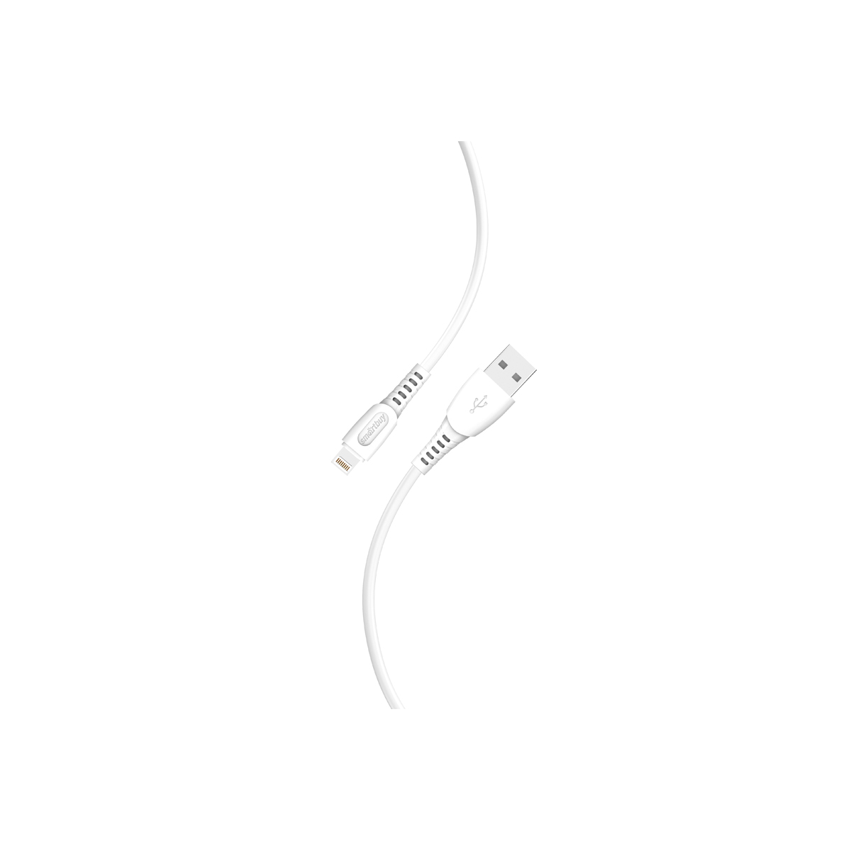 Кабель Smartbuy S40, USB - Lightning, для Apple, 3A output, 1м, белый