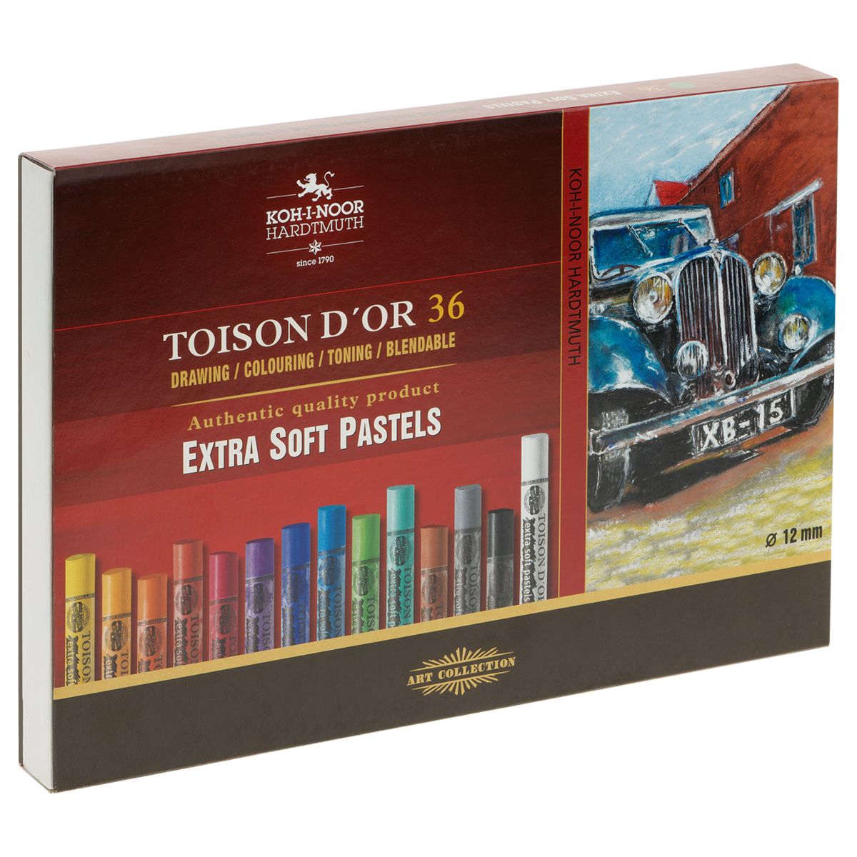 УЦЕНКА - Пастель художественная Koh-I-Noor "Toison D`or Extra Soft 8555", 36 цветов, картон. упаковка (осн 308722)