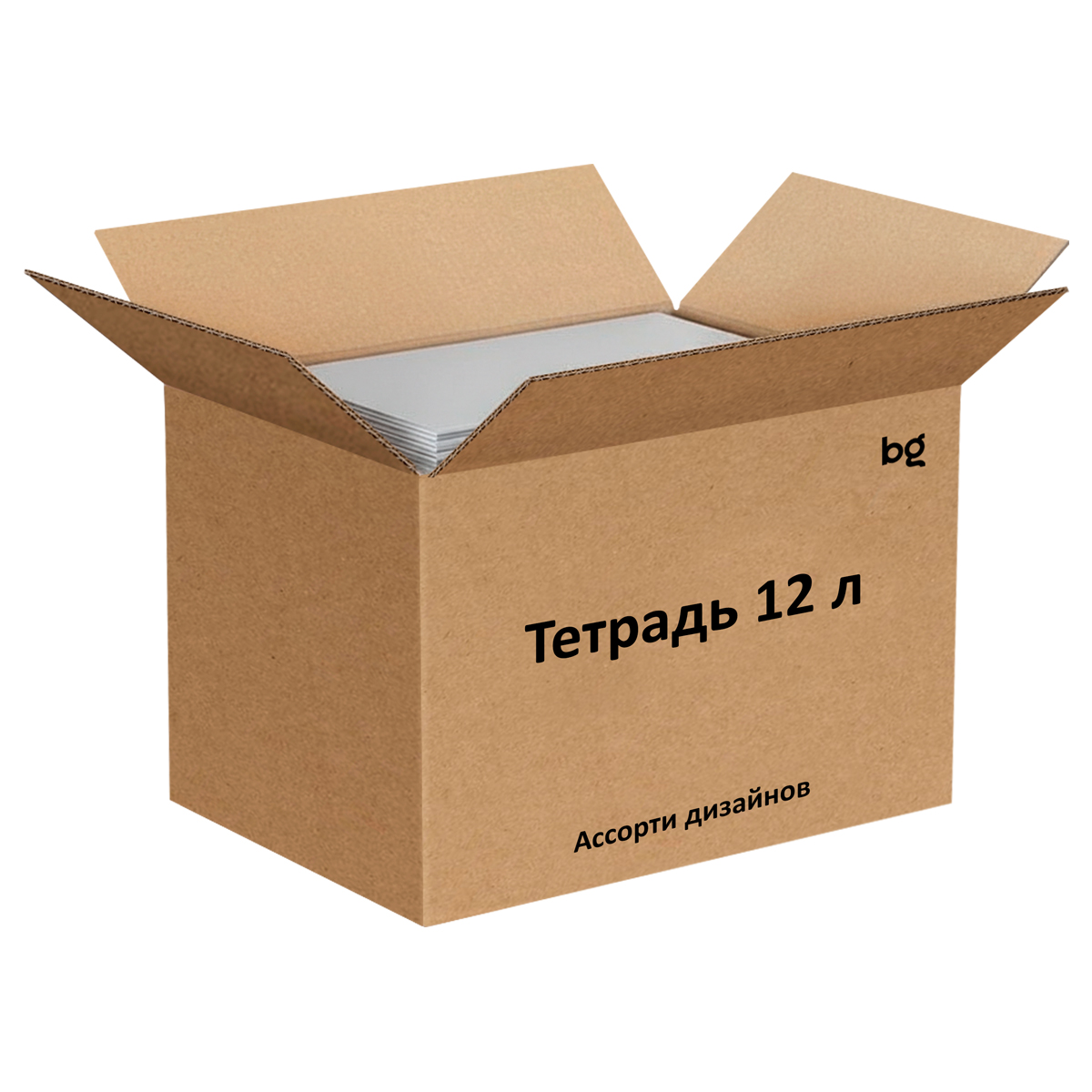 УЦЕНКА-Тетрадь 12л., спец.линовка BG "Ассорти"