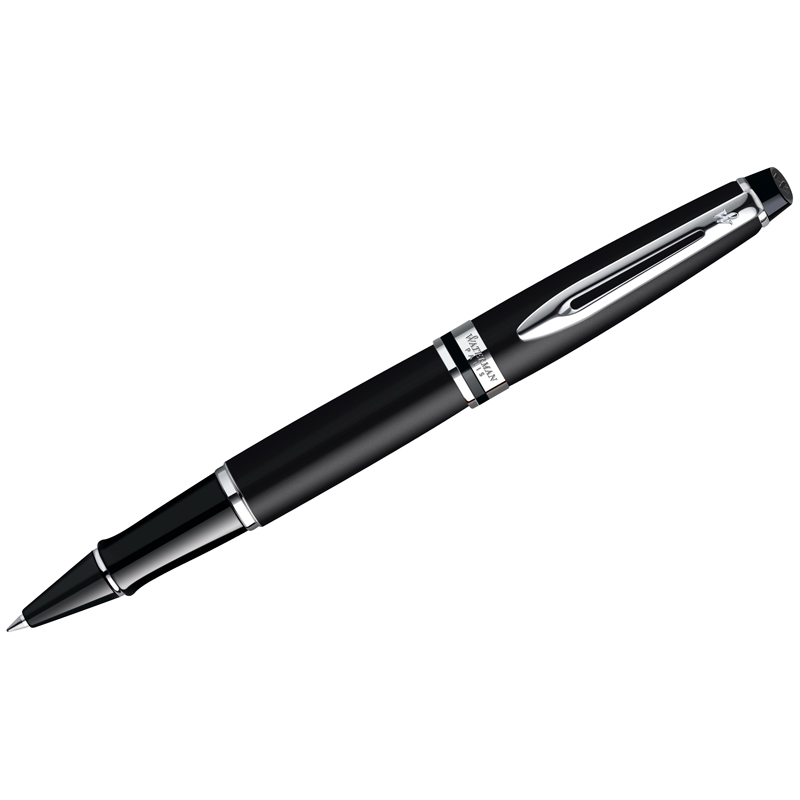 УЦЕНКА - Ручка-роллер Waterman "Expert Matt Black PT" черная, 0,8мм, подарочная упаковка (осн 180943)